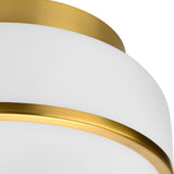 Parkhurst Collection Two-Light Brushed Bronze New Traditional 11-1 4" Flush Mount Light - 11.25 in x 11.25 in x 5.12 in