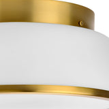 Parkhurst Collection Two-Light Brushed Bronze New Traditional 11-1 4" Flush Mount Light - 11.25 in x 11.25 in x 5.12 in