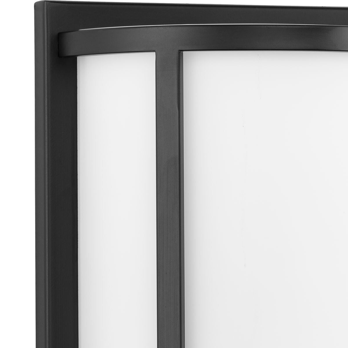 Parkhurst Collection Two-Light Matte Black Etched Glass New Traditional Wall Sconce - 7.5 in x 4 in x 12 in