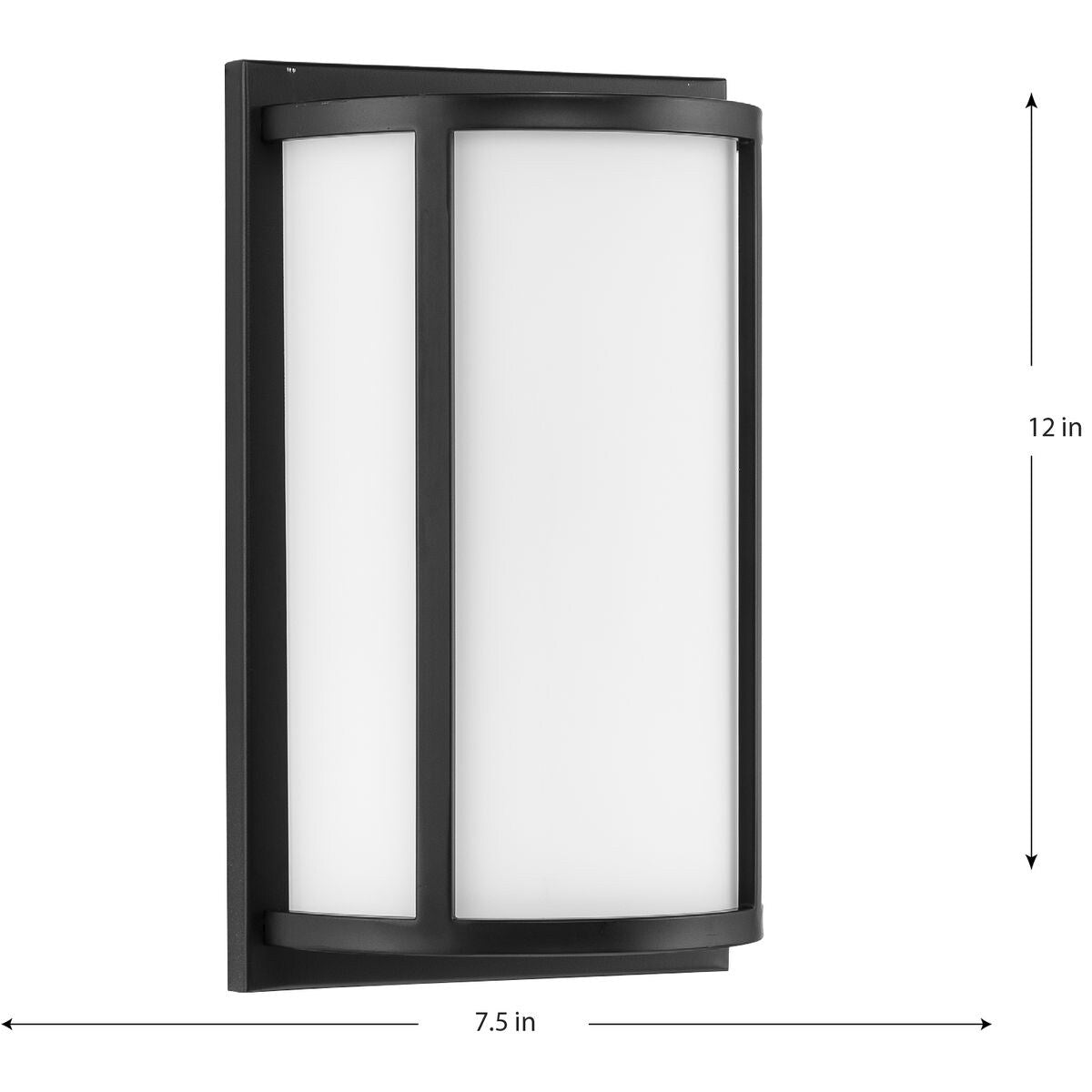 Parkhurst Collection Two-Light Matte Black Etched Glass New Traditional Wall Sconce - 7.5 in x 4 in x 12 in