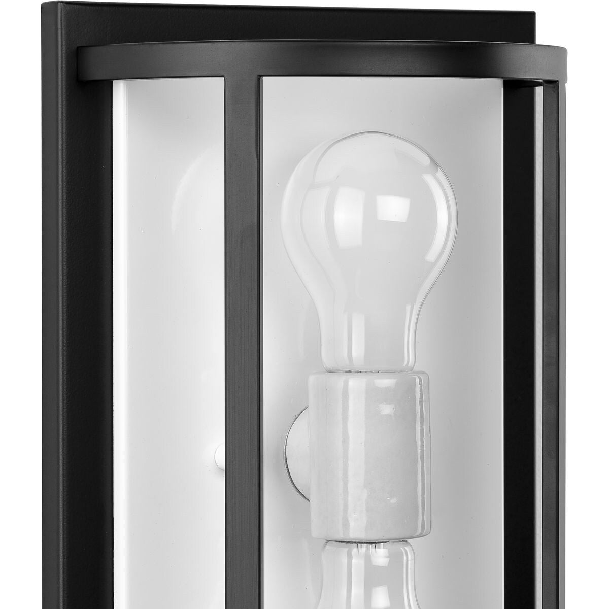 Parkhurst Collection Two-Light Matte Black Etched Glass New Traditional Wall Sconce - 7.5 in x 4 in x 12 in