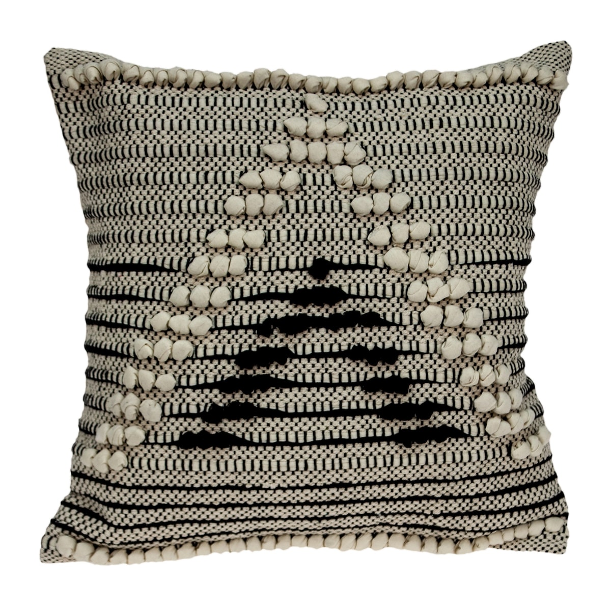 Parkland Collection Abali Transitional Black and White Pillow Cover