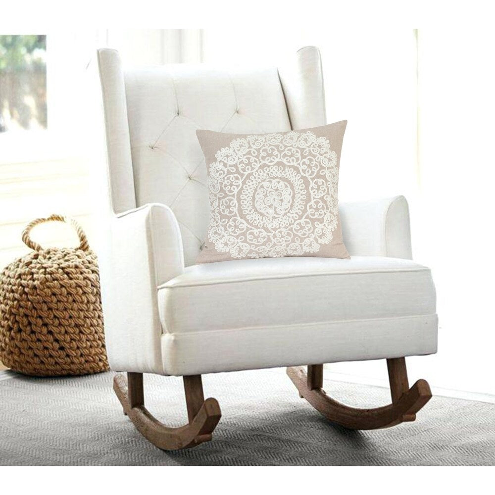 Parkland Collection Arlene Traditional Tan Pillow Cover