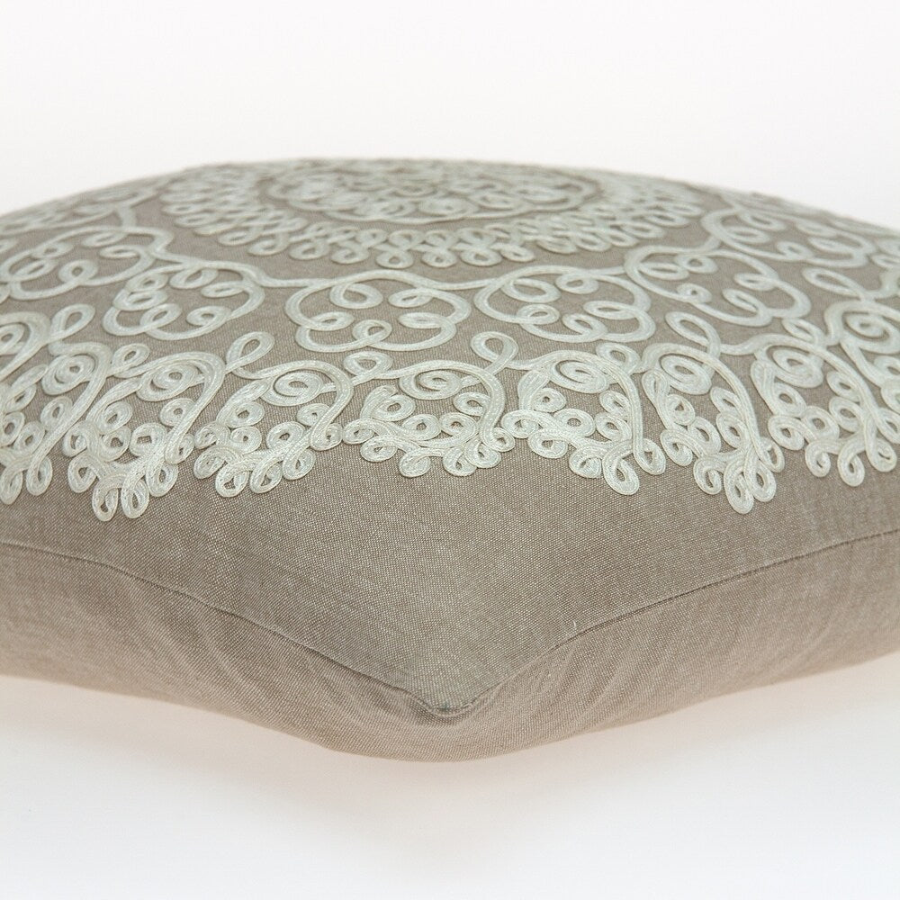 Parkland Collection Arlene Traditional Tan Pillow Cover