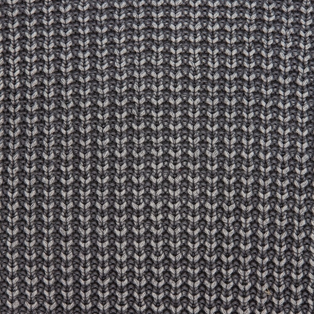 Parkland Collection Cabo Transitional Charcoal Pillow Cover With Down Insert