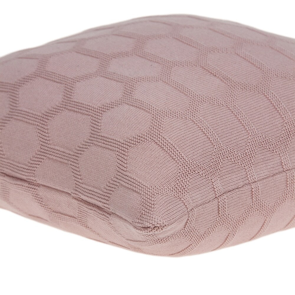 Parkland Collection Diani Transitional Pink Pillow Cover With Down Insert