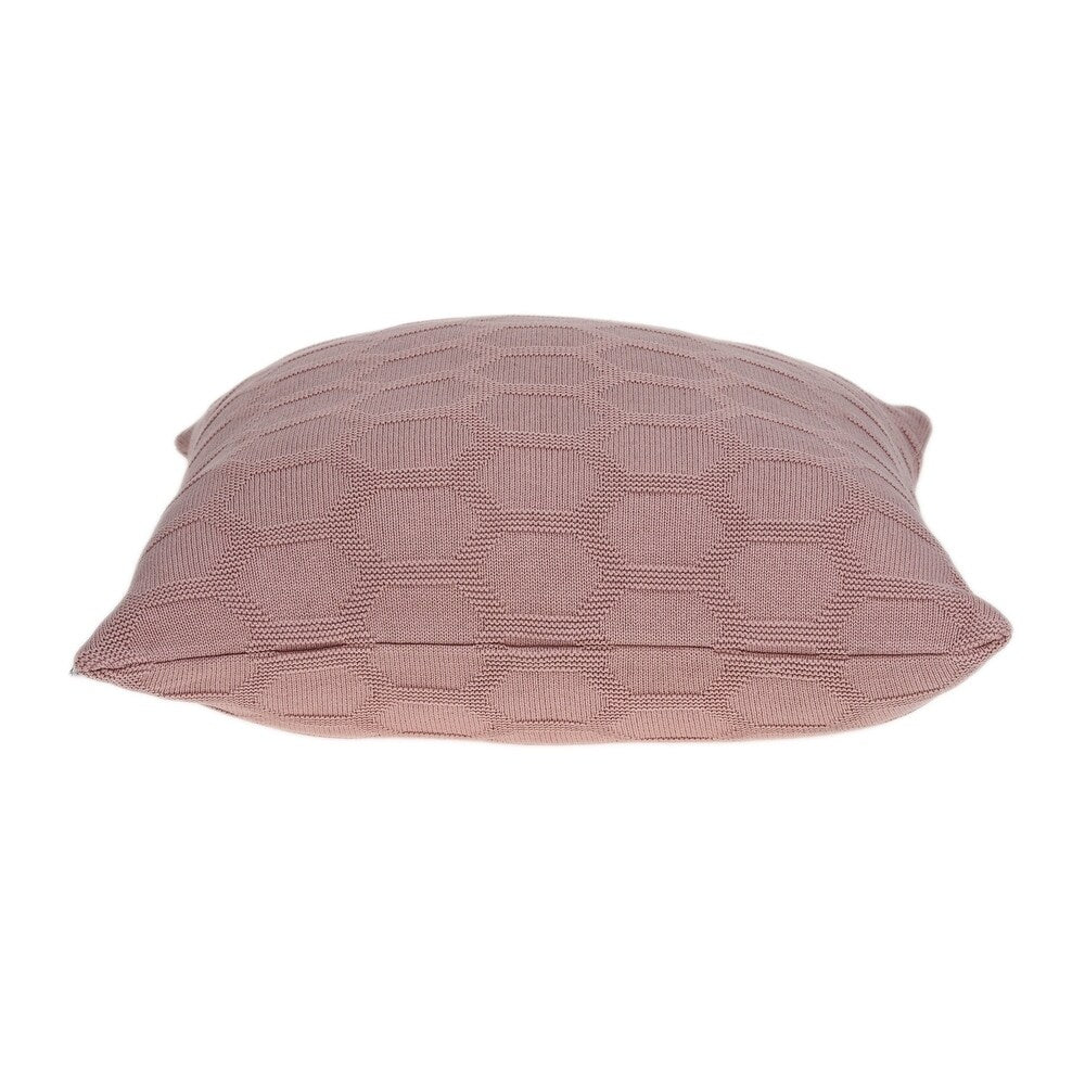 Parkland Collection Diani Transitional Pink Pillow Cover With Down Insert