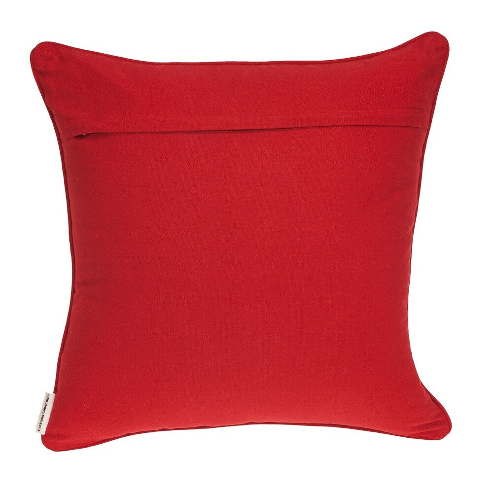 Parkland Collection Handmade Canis Transitional Multicolored Pillow Cover With Poly Insert