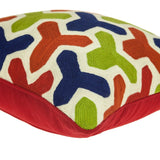 Parkland Collection Handmade Canis Transitional Multicolored Pillow Cover With Poly Insert