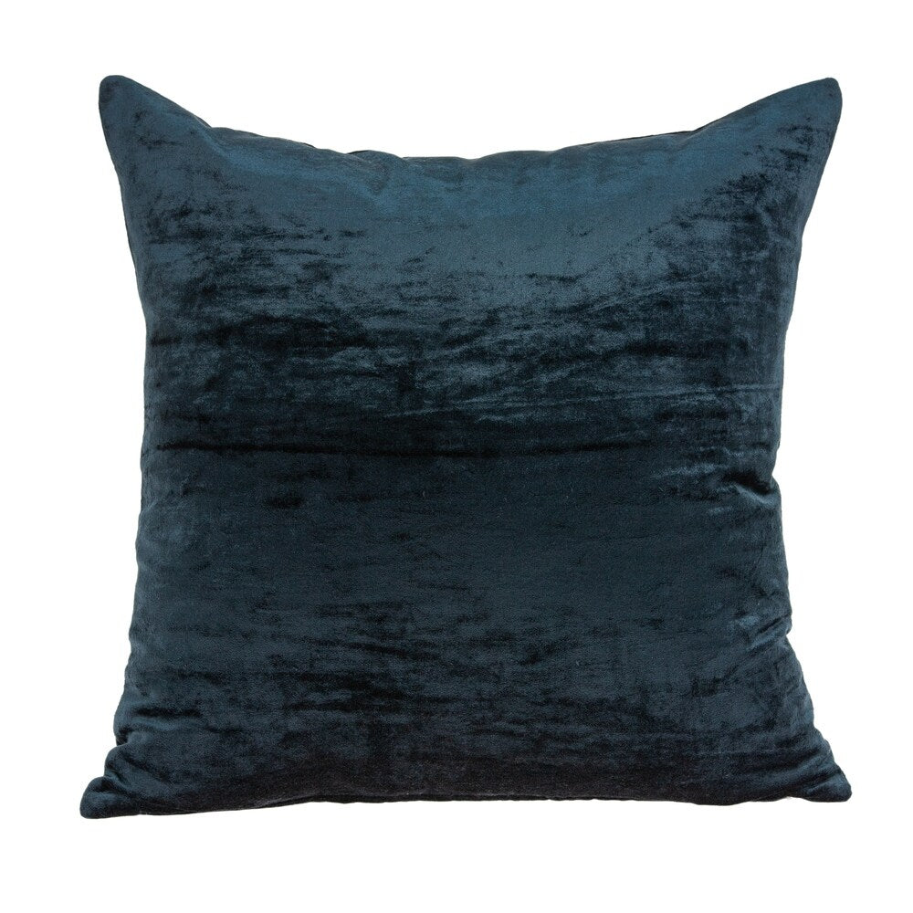Parkland Collection Kyan Transitional Dark Blue Solid Pillow Cover
