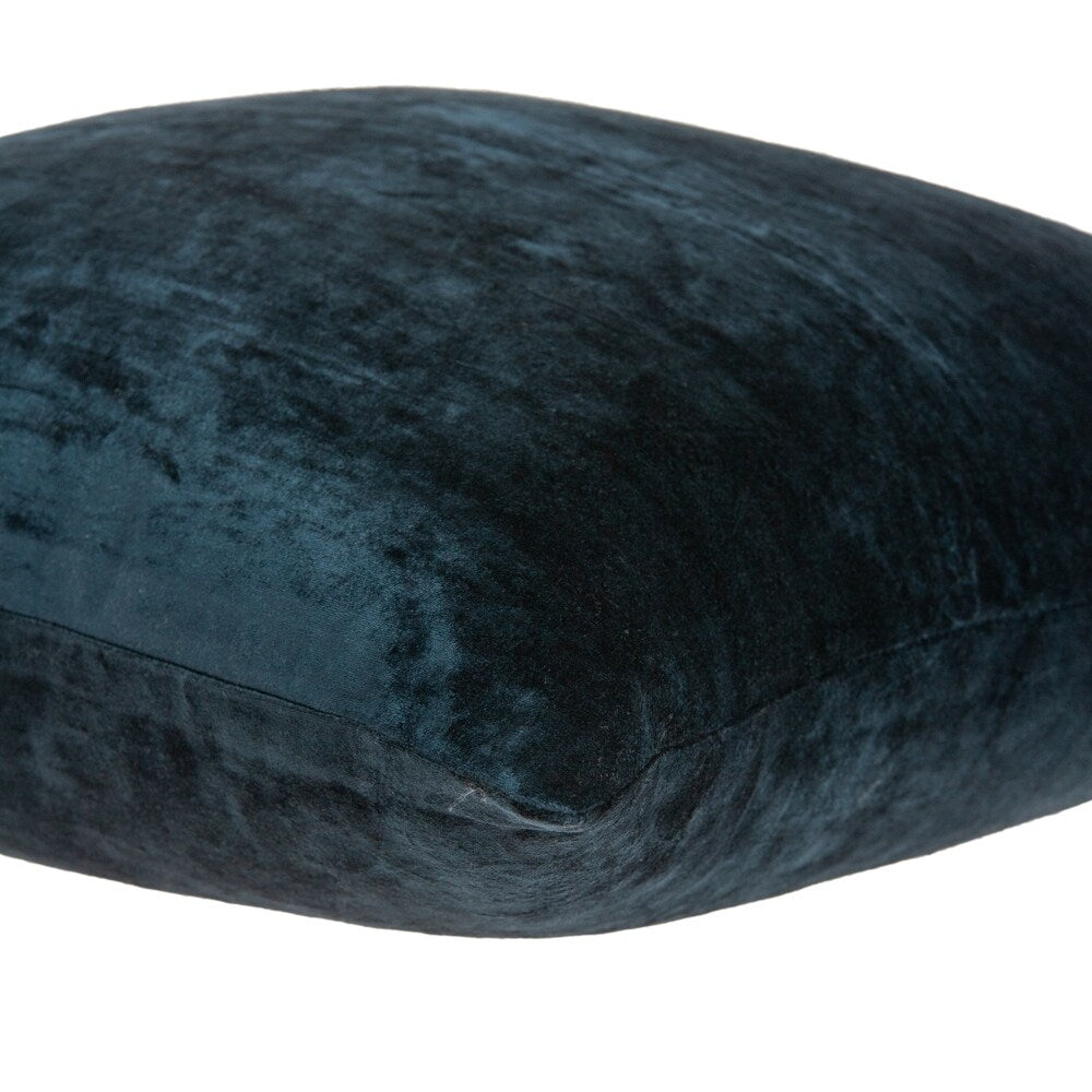 Parkland Collection Kyan Transitional Dark Blue Solid Pillow Cover