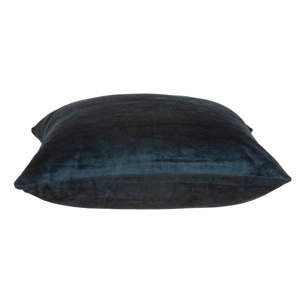 Parkland Collection Kyan Transitional Dark Blue Solid Pillow Cover