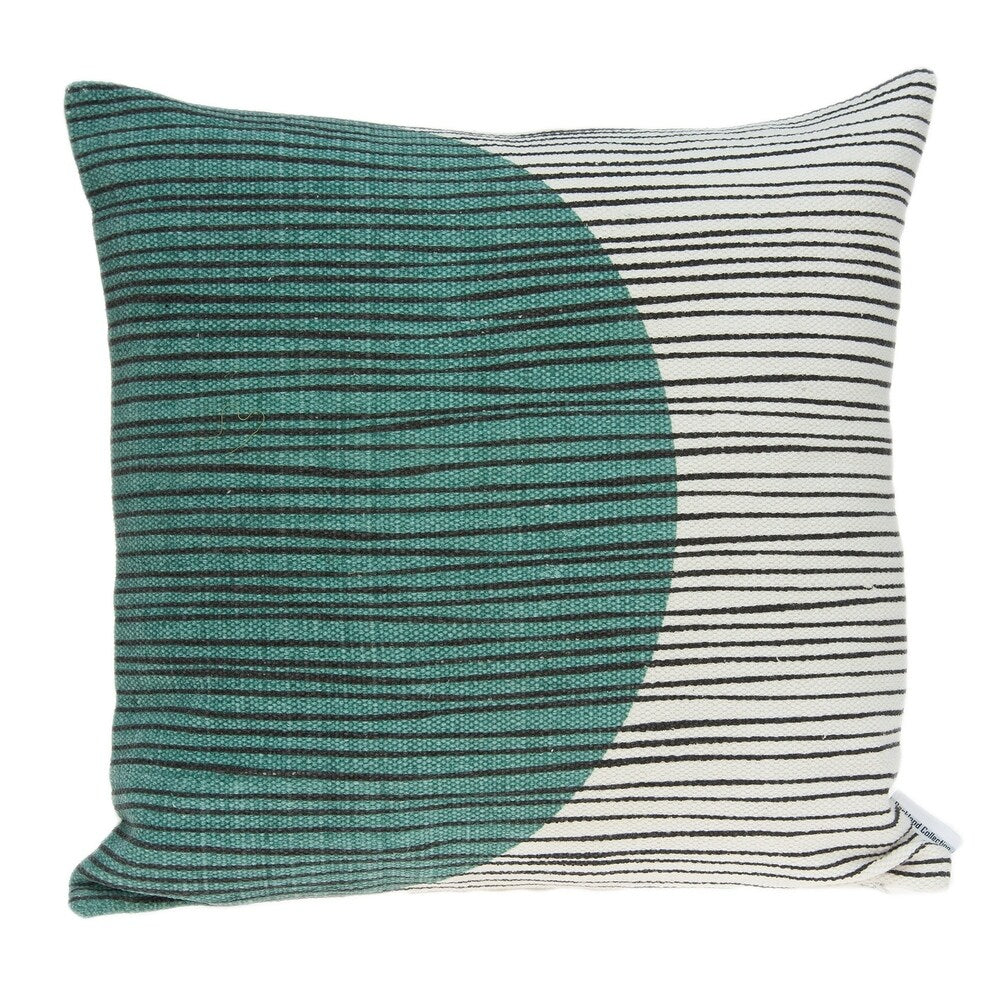 Parkland Collection Linea Transitional Multicolor Pillow Cover With Down Insert