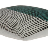Parkland Collection Linea Transitional Multicolor Pillow Cover With Down Insert