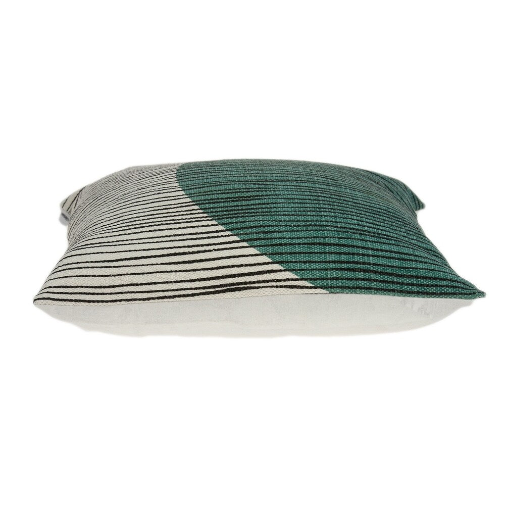 Parkland Collection Linea Transitional Multicolor Pillow Cover With Down Insert