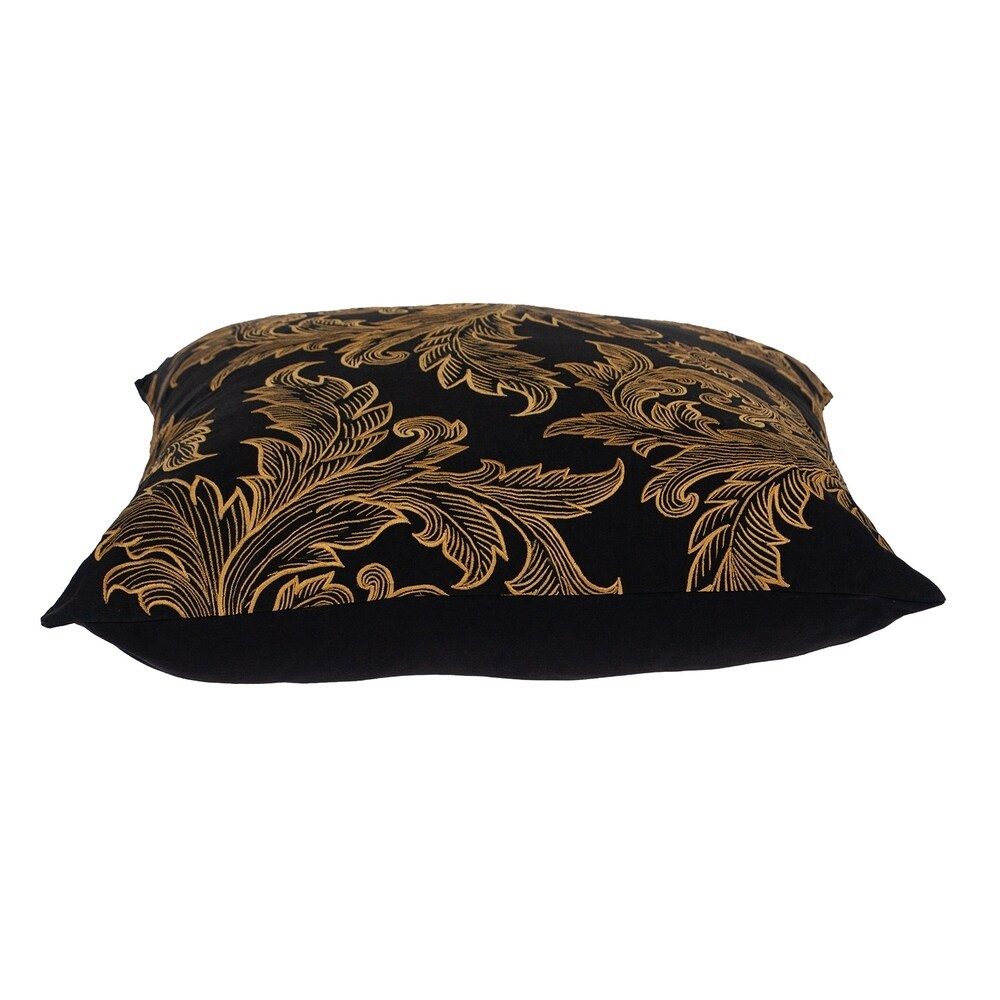 Parkland Collection Mertha Accent Black Pillow Cover With Down Insert