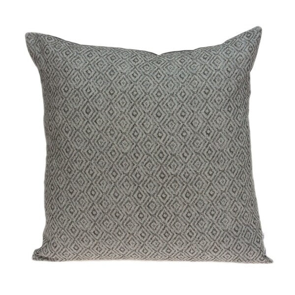 Parkland Collection Mudra Transitional Grey Pillow Cover With Down Insert