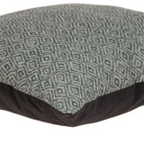 Parkland Collection Mudra Transitional Grey Pillow Cover With Down Insert