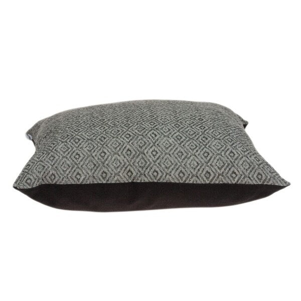Parkland Collection Mudra Transitional Grey Pillow Cover With Down Insert