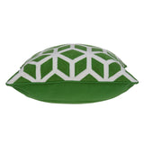 Parkland Collection Panna Transitional Green and White Pillow Cover