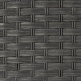 Parkview Wide Rattan Wicker Foot Stool, Charcoal Grey