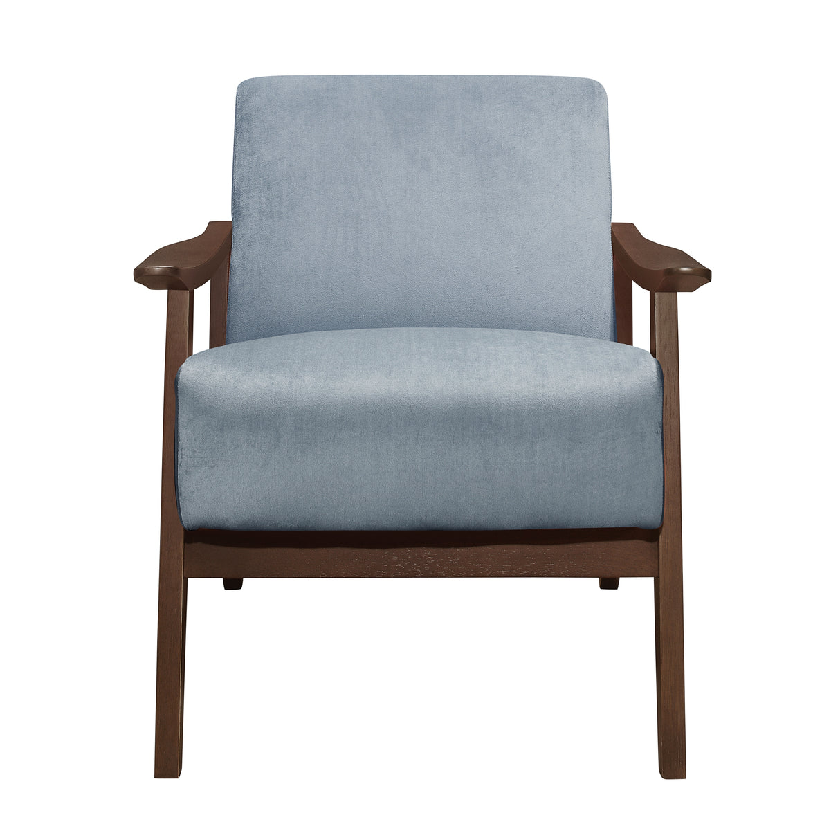 Parlier Velvet Wood Arm Accent Chair