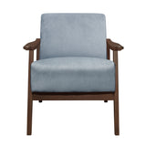 Parlier Velvet Wood Arm Accent Chair