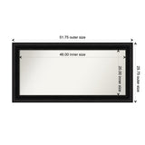 Parlor Black Framed Non-Beveled Custom Wall Mirror, Bathroom Vanity Mirror