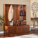 Parton Wood Entryway Hall Tree and Bench