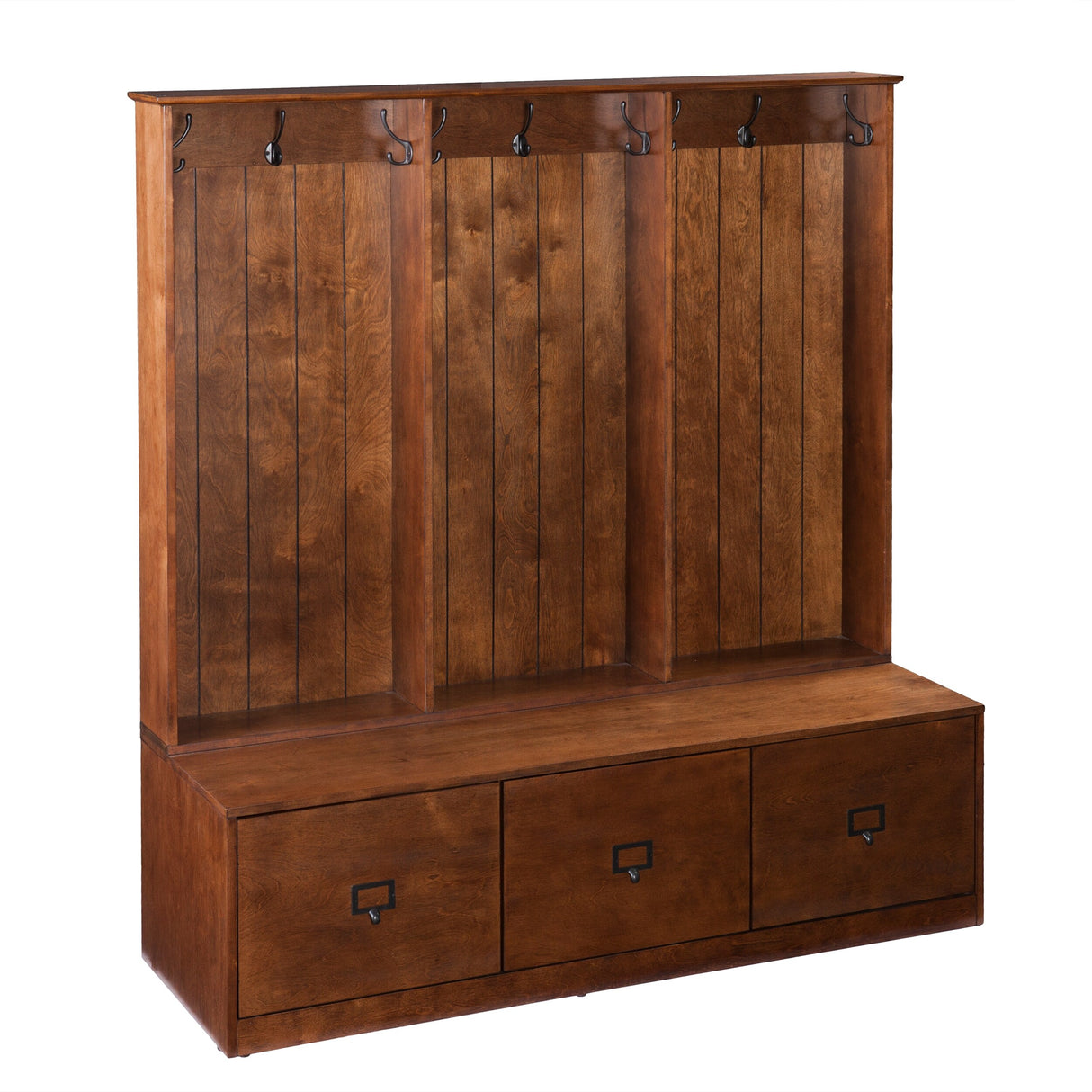 Parton Wood Entryway Hall Tree and Bench