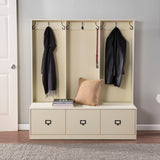 Parton Wood Entryway Hall Tree and Bench