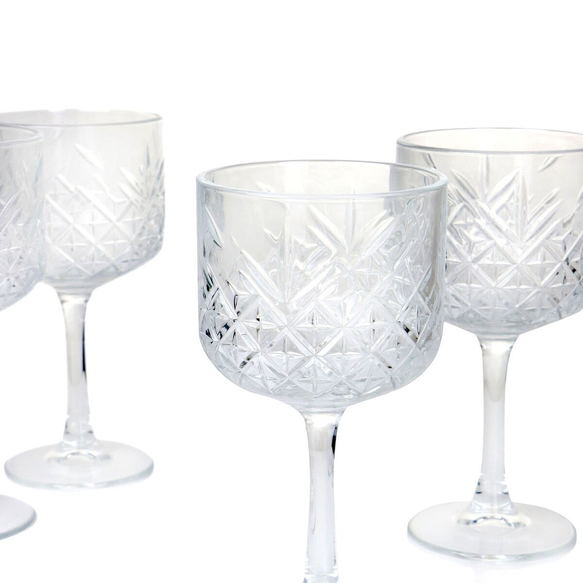 Pasabahce Timeless 4 Piece Glass 17 Ounce Cocktail Glasses