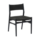 Pasadena Danish Solid Wood Oval 7 Piece Dining Table Set with Paper Cord Chairs
