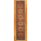 Pasargad Heriz Rust Hand-knotted Lambs Wool Runner - 2'7" x 12' Runner
