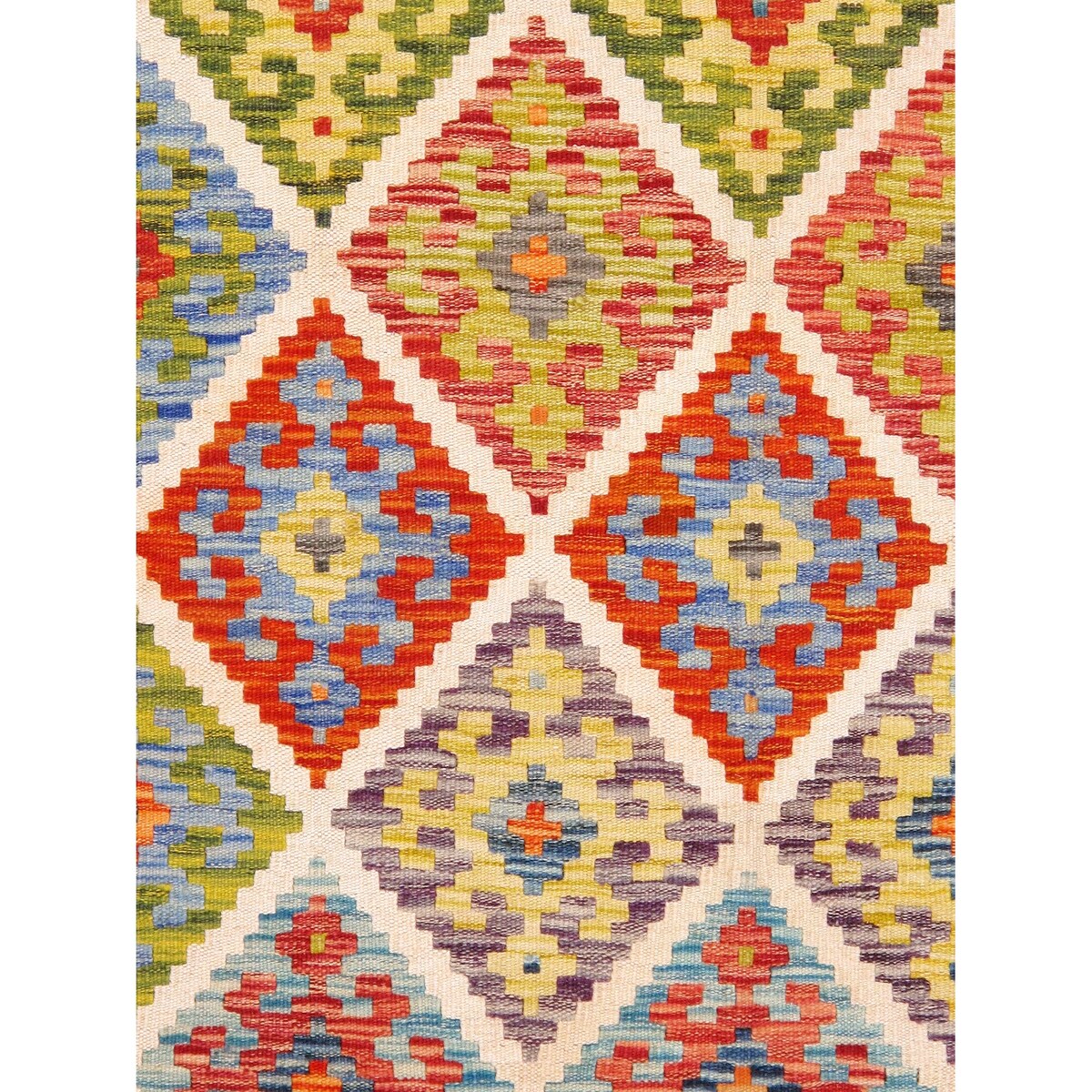 Pasargad Home Kilim Reversible Wool Multicolor Area Rug - 3' 5'' X 6' 8''