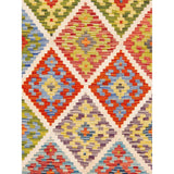 Pasargad Home Kilim Reversible Wool Multicolor Area Rug - 3' 5'' X 6' 8''