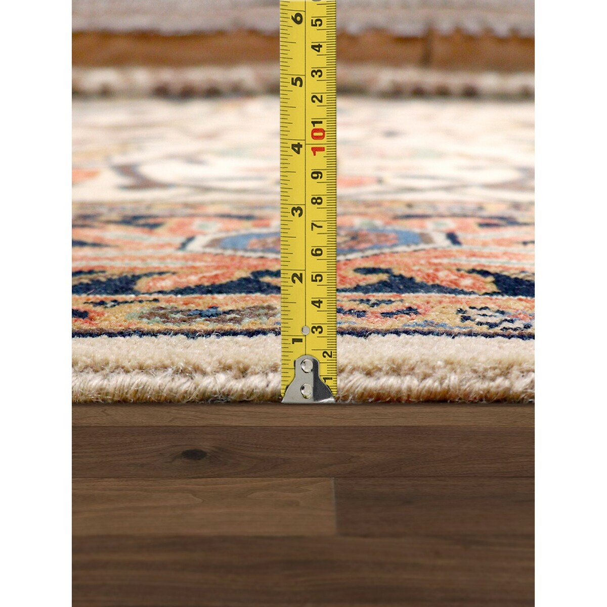 Pasargad Home Mahal Hand Knotted Wool Area Rug, Ivory - 9' 3" X 11'10"