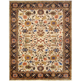 Pasargad Home Mahal Hand Knotted Wool Area Rug, Ivory - 9' 3" X 11'10"