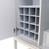 Pasargad Home Oliver Bar Cabinet with 2 Shelf, Drawer & Mirror - 35.5"W x 16.5"D x 67.25"H