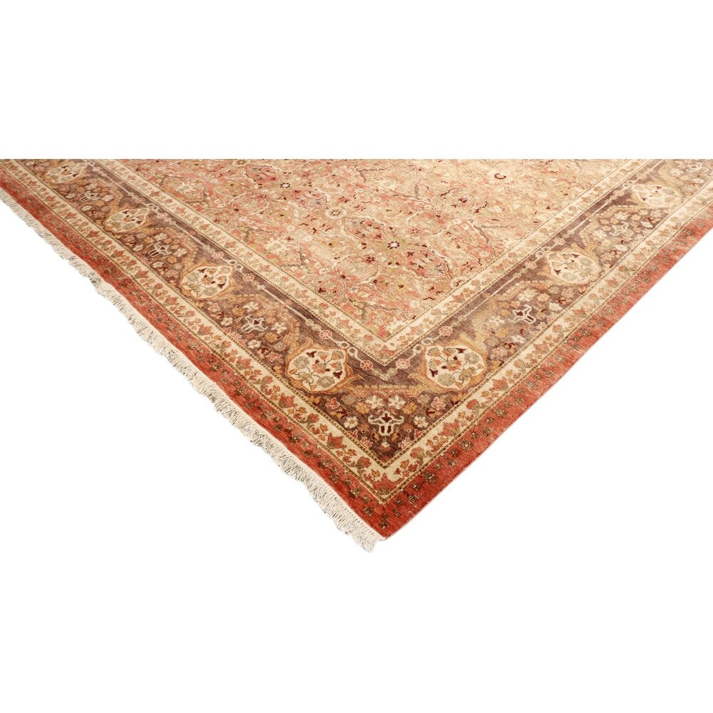 Pasargad Home Tabriz Collection Hand-Knotted Lambs Wool Area Rug - 8' 2" X 8' 2"