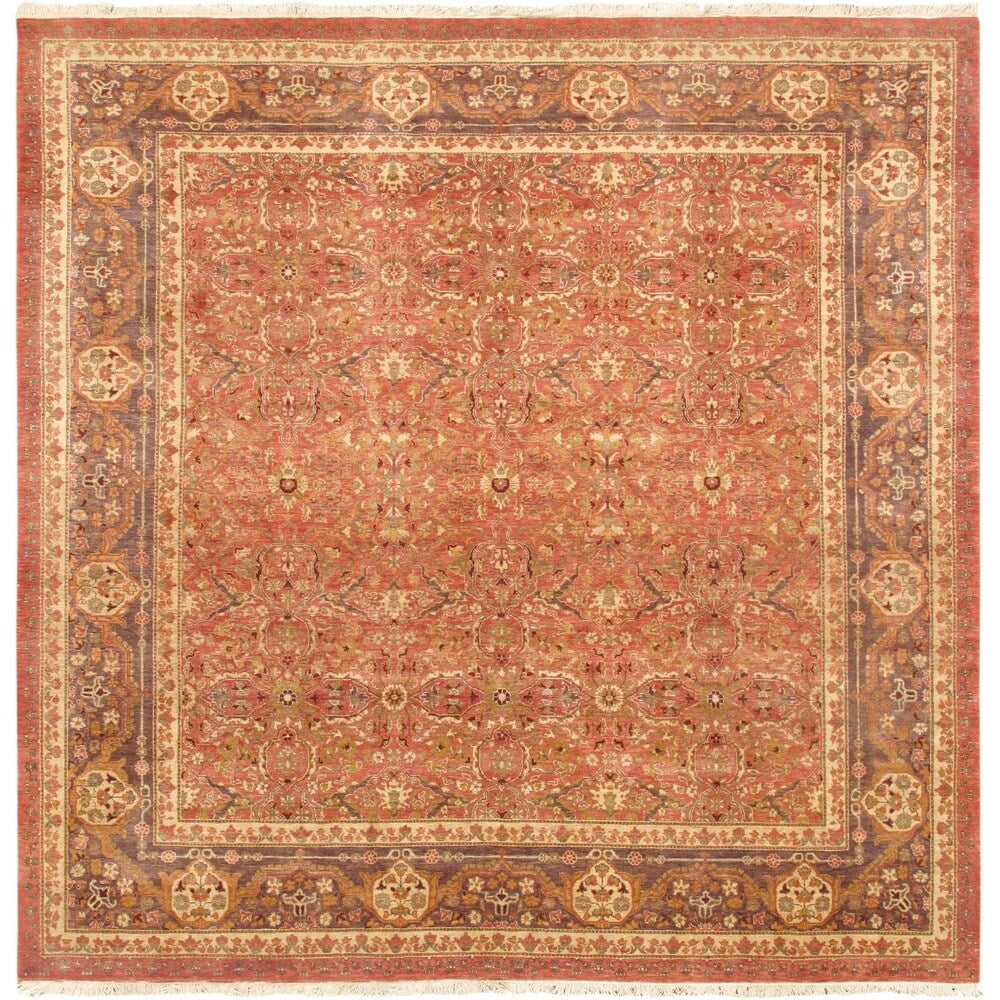 Pasargad Home Tabriz Collection Hand-Knotted Lambs Wool Area Rug - 8' 2" X 8' 2"