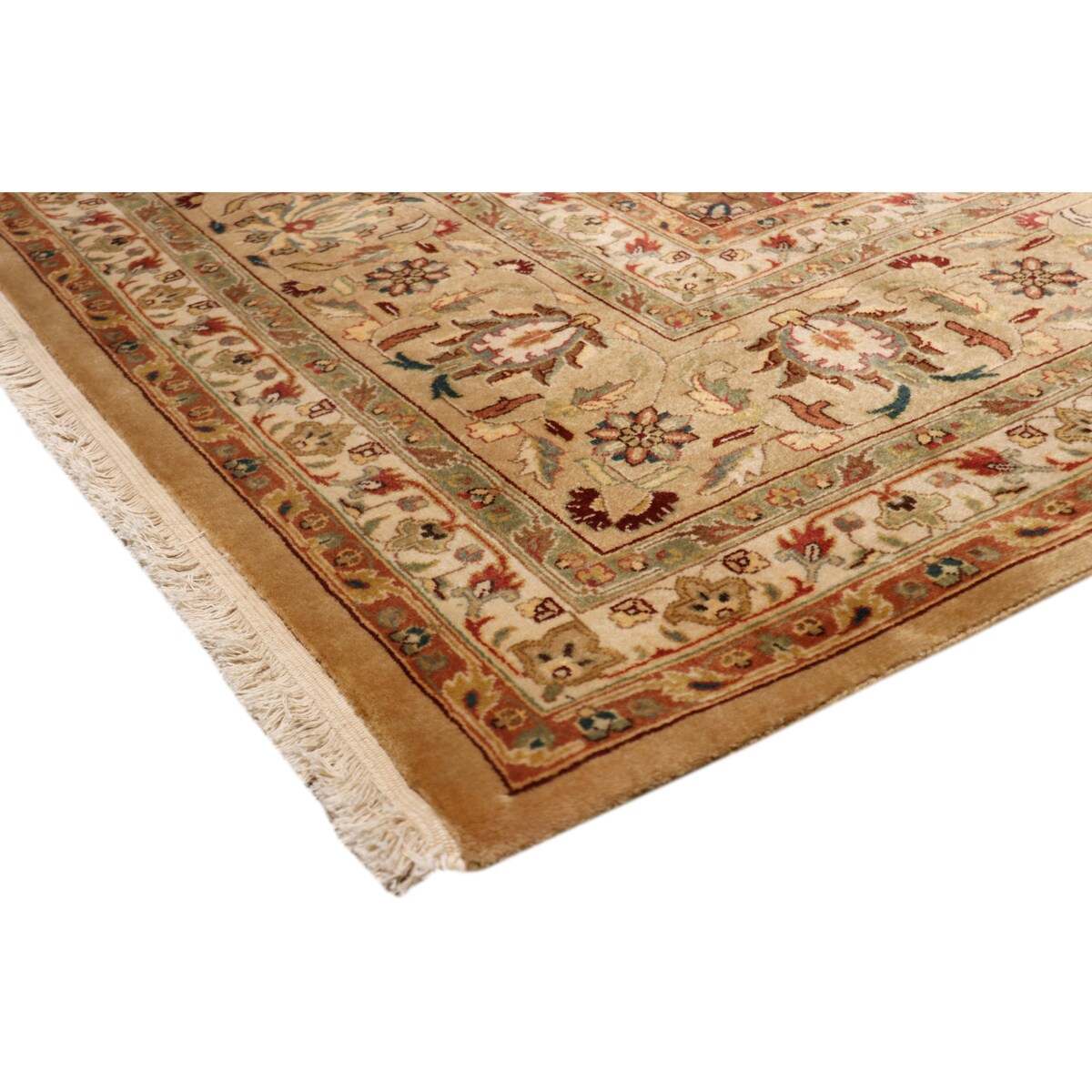 Pasargad Home Tabriz Collection Hand-Knotted Lambs Wool Area Rug - 9' 0" X 11'10"
