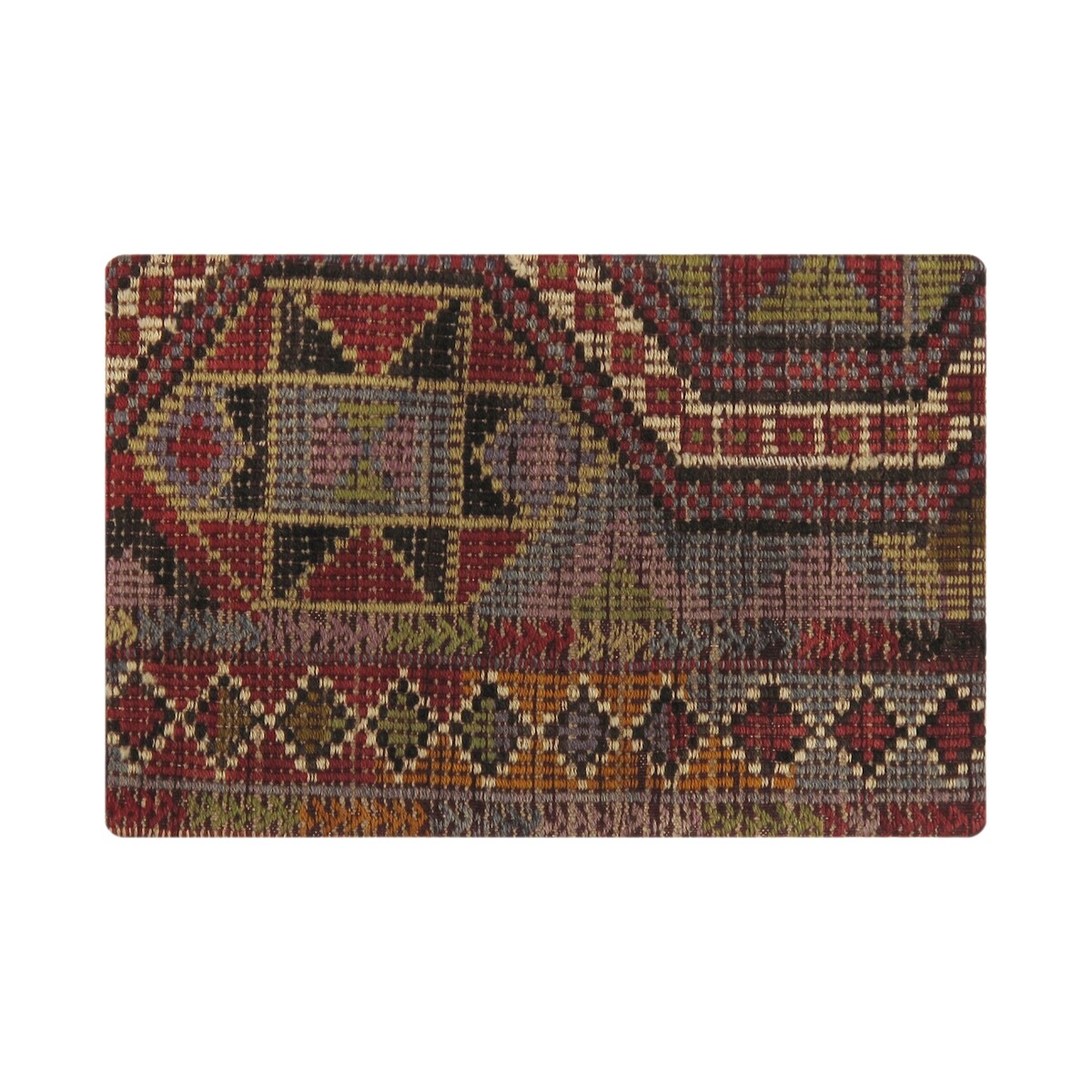 Pasargad Home Turkish Vintage Kilim Multi Color Pillowcase - 16" x 24"