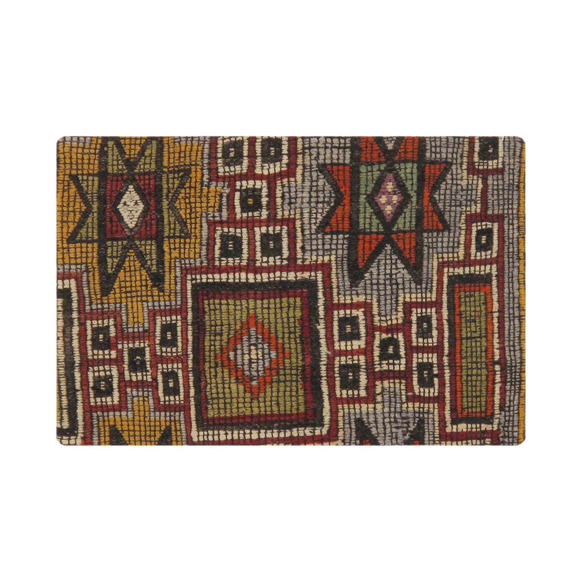Pasargad Home Turkish Vintage Kilim Multi Color Pillowcase - 16" x 24"