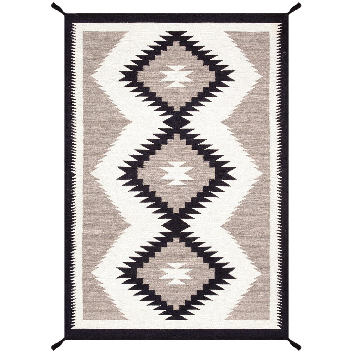 Pasargad Home Tuscany Reversible Wool Ivory Area Rug - 4' 0'' X 5'11''