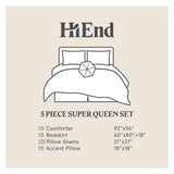 Paseo Road by HiEnd Accents Accents Del Rio Tooled Faux Leather Comforter Set, 5PC