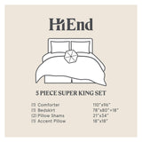 Paseo Road by HiEnd Accents Accents Del Rio Tooled Faux Leather Comforter Set, 5PC