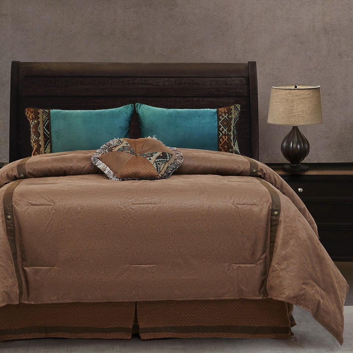 Paseo Road by HiEnd Accents Accents Del Rio Tooled Faux Leather Comforter Set, 5PC