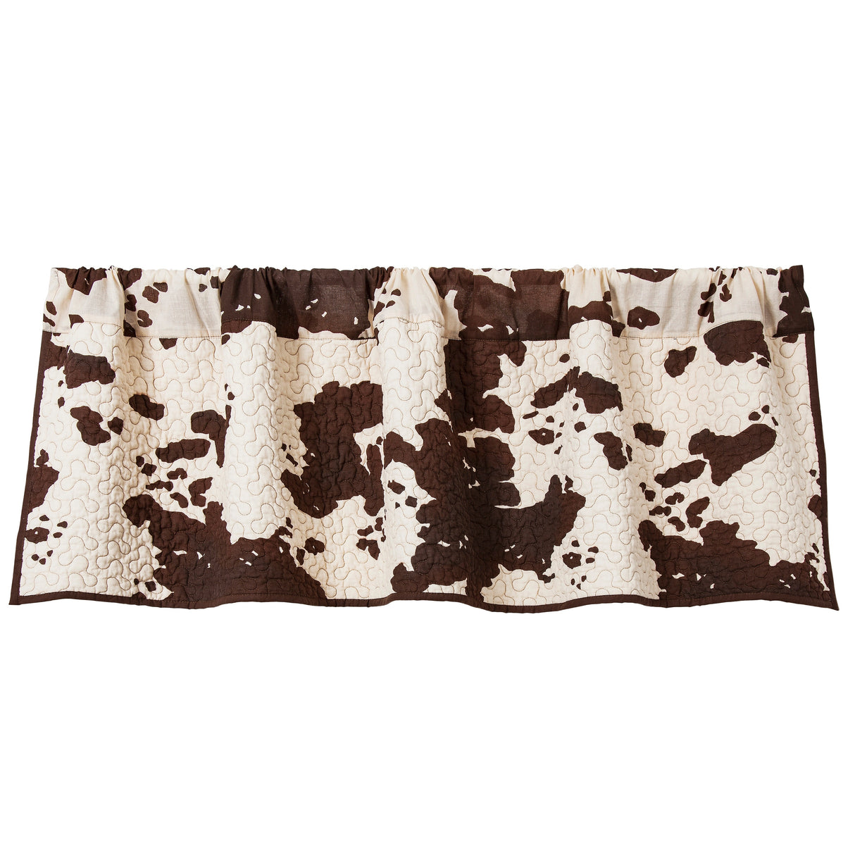Paseo Road by HiEnd Accents Elsa Cowhide Reversible Quilted Valance, 18"x56"