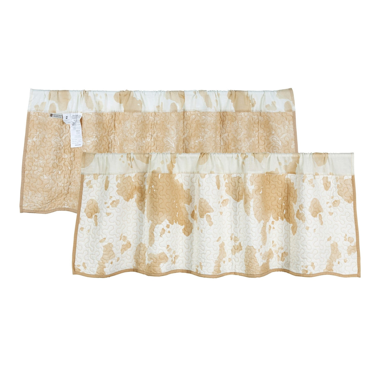 Paseo Road by HiEnd Accents Elsa Cowhide Reversible Quilted Valance, 18"x56"